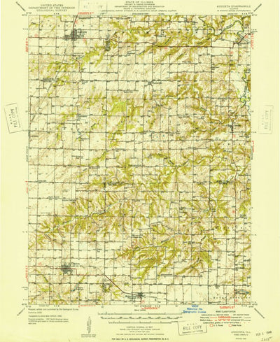 United States Geological Survey Augusta, IL (1949, 62500-Scale) digital map