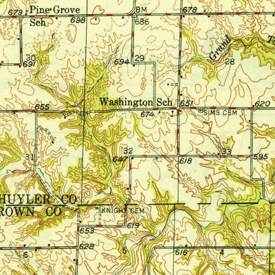 United States Geological Survey Augusta, IL (1949, 62500-Scale) digital map