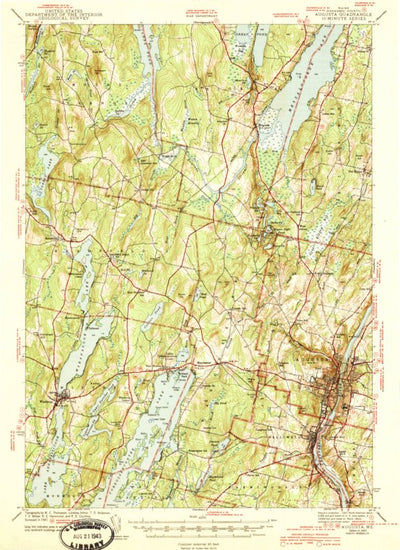 United States Geological Survey Augusta, ME (1943, 62500-Scale) digital map
