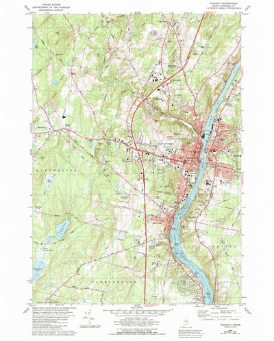 United States Geological Survey Augusta, ME (1980, 24000-Scale) digital map