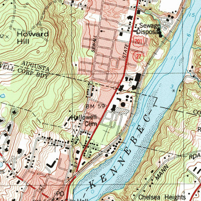 United States Geological Survey Augusta, ME (1980, 24000-Scale) digital map