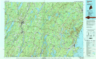 United States Geological Survey Augusta, ME (1984, 100000-Scale) digital map