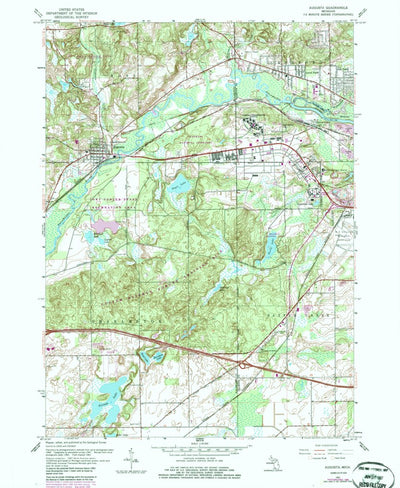 United States Geological Survey Augusta, MI (1961, 24000-Scale) digital map