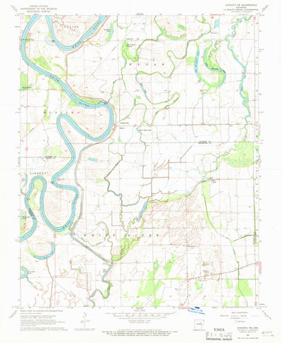 United States Geological Survey Augusta NE, AR (1967, 24000-Scale) digital map