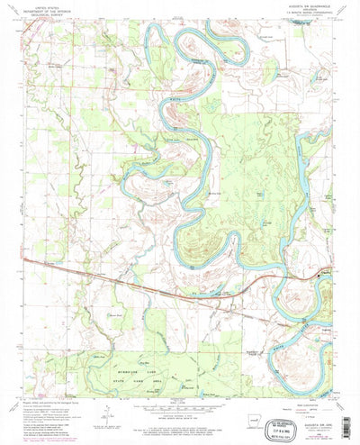 United States Geological Survey Augusta SW, AR (1968, 24000-Scale) digital map
