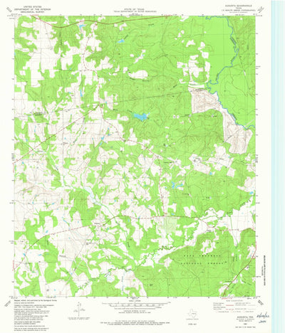United States Geological Survey Augusta, TX (1982, 24000-Scale) digital map