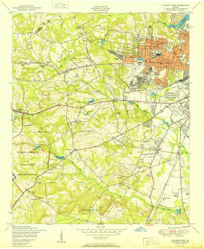 United States Geological Survey Augusta West, GA (1950, 24000-Scale) digital map