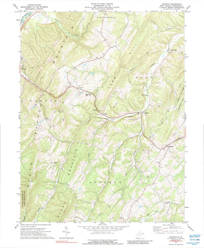 United States Geological Survey Augusta, WV (1973, 24000-Scale) digital map