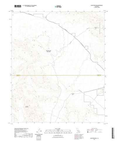 United States Geological Survey Augustine Pass, CA (2021, 24000-Scale) digital map