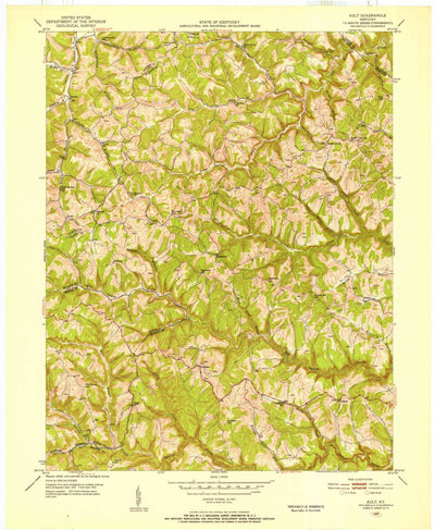 United States Geological Survey Ault, KY (1950, 24000-Scale) digital map
