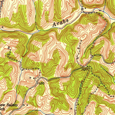 United States Geological Survey Ault, KY (1950, 24000-Scale) digital map