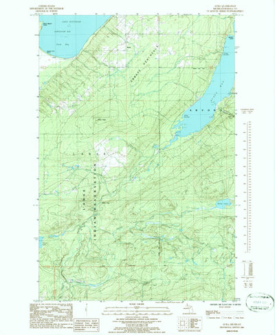 United States Geological Survey Aura, MI (1984, 24000-Scale) digital map