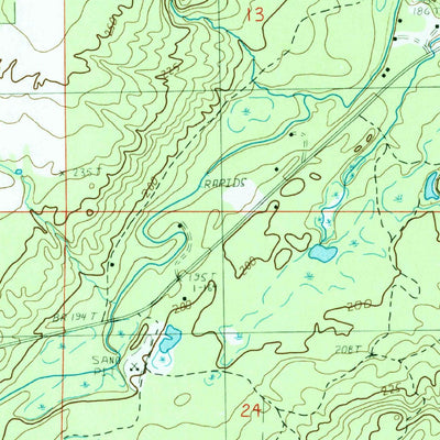 United States Geological Survey Aura, MI (1984, 24000-Scale) digital map
