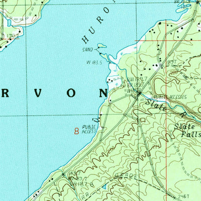 United States Geological Survey Aura, MI (1984, 24000-Scale) digital map