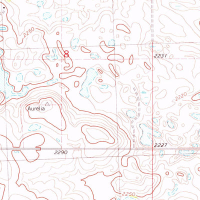United States Geological Survey Aurelia, ND (1980, 24000-Scale) digital map