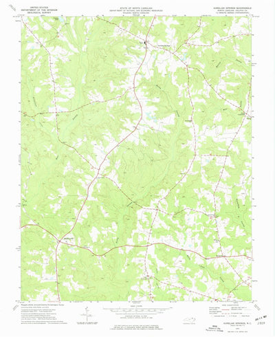 United States Geological Survey Aurelian Springs, NC (1973, 24000-Scale) digital map