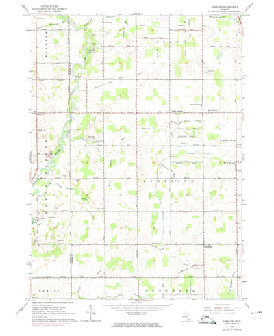 United States Geological Survey Aurelius, MI (1965, 24000-Scale) digital map