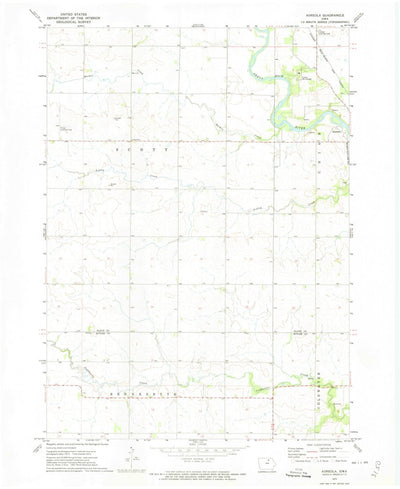 United States Geological Survey Aureola, IA (1972, 24000-Scale) digital map