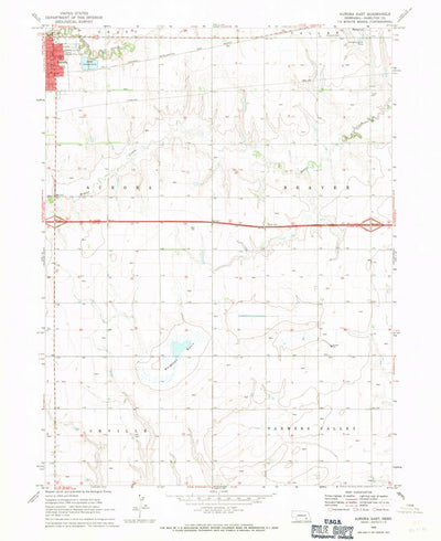 United States Geological Survey Aurora East, NE (1968, 24000-Scale) digital map