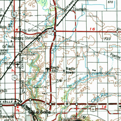 United States Geological Survey Aurora, IL (1958, 250000-Scale) digital map