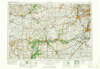 United States Geological Survey Aurora, IL (1961, 250000-Scale) digital map