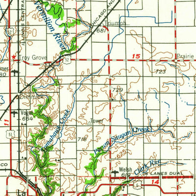 United States Geological Survey Aurora, IL (1961, 250000-Scale) digital map