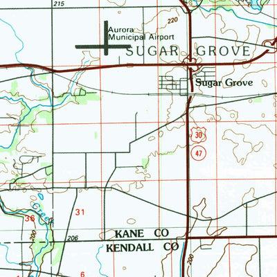 United States Geological Survey Aurora, IL (1985, 100000-Scale) digital map