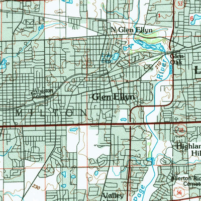 United States Geological Survey Aurora, IL (1985, 100000-Scale) digital map