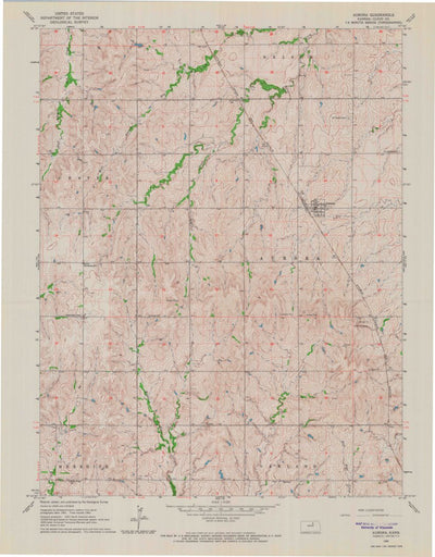 United States Geological Survey Aurora, KS (1965, 24000-Scale) digital map