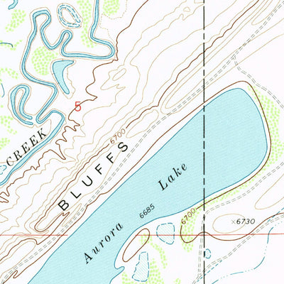 United States Geological Survey Aurora Lake, WY (1971, 24000-Scale) digital map