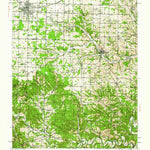 United States Geological Survey Aurora, MO (1942, 62500-Scale) digital map