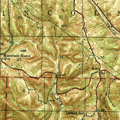 United States Geological Survey Aurora, MO (1945, 62500-Scale) digital map