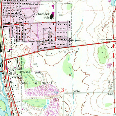 United States Geological Survey Aurora North, IL (1964, 24000-Scale) digital map