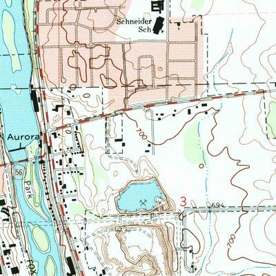 United States Geological Survey Aurora North, IL (1993, 24000-Scale) digital map