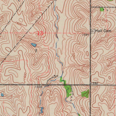 United States Geological Survey Aurora NW, KS (1965, 24000-Scale) digital map