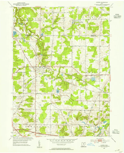 United States Geological Survey Aurora, OH (1953, 24000-Scale) digital map
