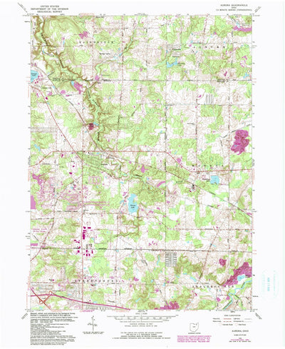 United States Geological Survey Aurora, OH (1962, 24000-Scale) digital map