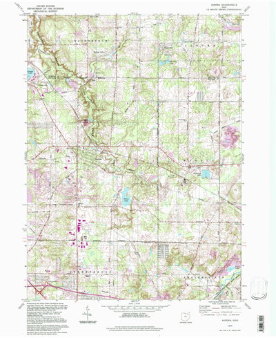 United States Geological Survey Aurora, OH (1994, 24000-Scale) digital map