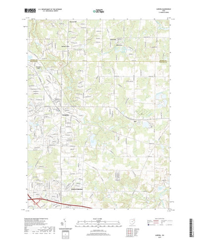 United States Geological Survey Aurora, OH (2019, 24000-Scale) digital map