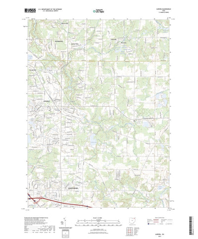 United States Geological Survey Aurora, OH (2023, 24000-Scale) digital map