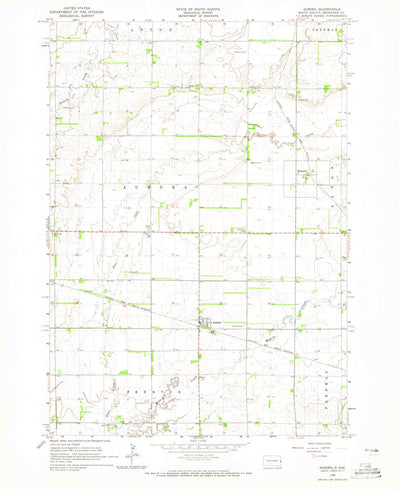 United States Geological Survey Aurora, SD (1964, 24000-Scale) digital map