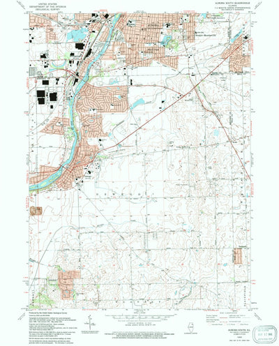 United States Geological Survey Aurora South, IL (1993, 24000-Scale) digital map