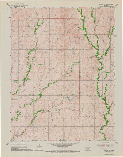 United States Geological Survey Aurora SW, KS (1965, 24000-Scale) digital map