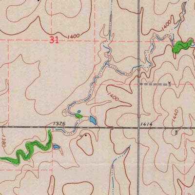 United States Geological Survey Aurora SW, KS (1965, 24000-Scale) digital map