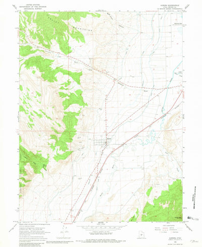 United States Geological Survey Aurora, UT (1966, 24000-Scale) digital map