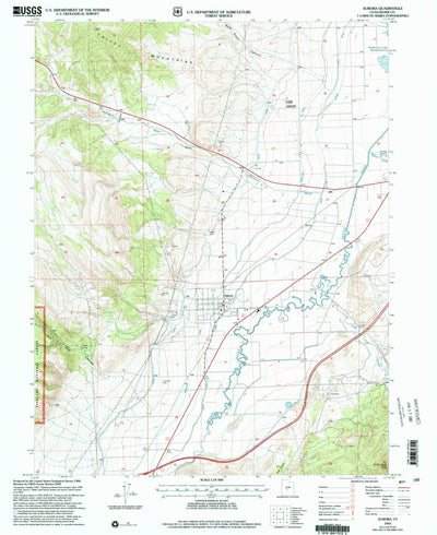 United States Geological Survey Aurora, UT (2001, 24000-Scale) digital map