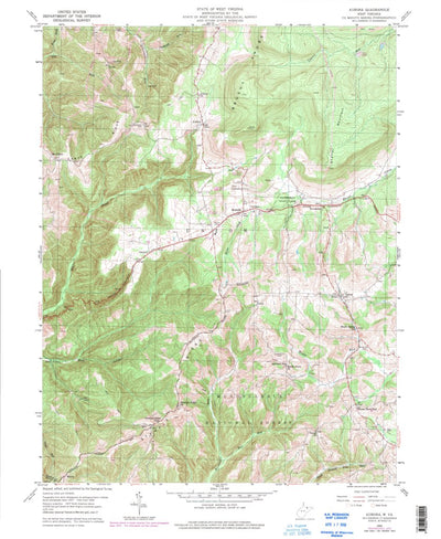 United States Geological Survey Aurora, WV (1959, 24000-Scale) digital map