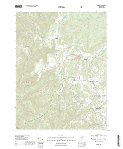 United States Geological Survey Aurora, WV (2023, 24000-Scale) digital map