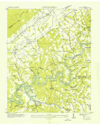 United States Geological Survey Ausmus, TN (1936, 24000-Scale) digital map