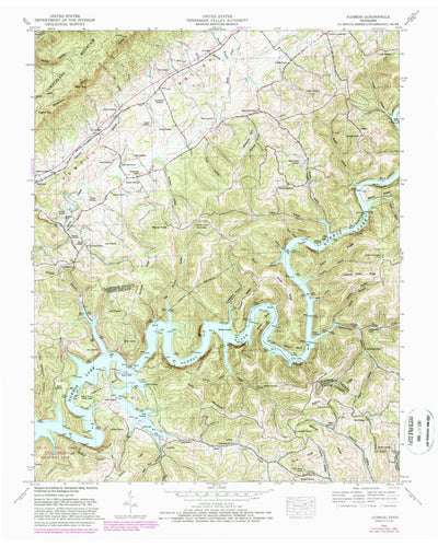 United States Geological Survey Ausmus, TN (1952, 24000-Scale) digital map